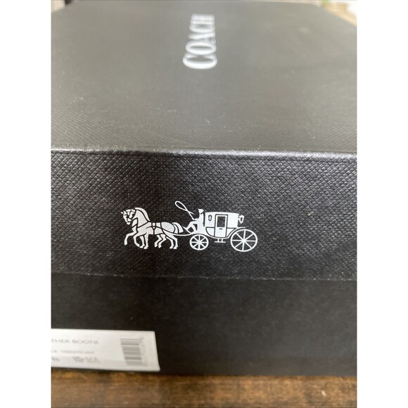 Coach Black Rectangle Cardboard Storage Bootie Empty Box L 14" x W 10" x H 5.5" - Picture 5 of 9